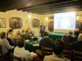 Carlo Favero, direttore del Consorzio Vini Venezia illustra la fusione ai soci ARGAV