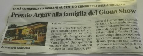 Il Mattino di Padova 11 dicembre 2015