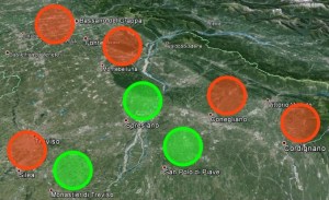 MAPPA geolocalizzazione Visite Aziendali novembre 2014 - Fondazione Opera Monte Grappa