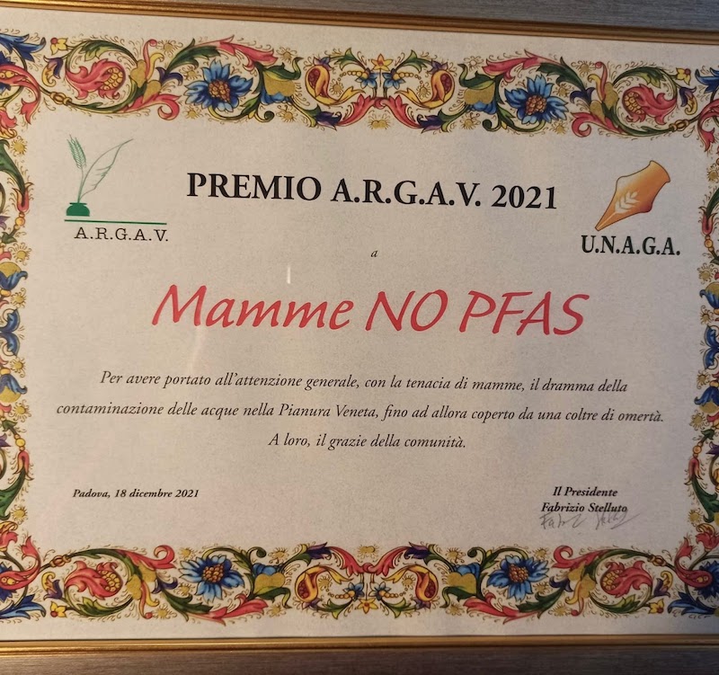 Motivazione premio Argav 2021