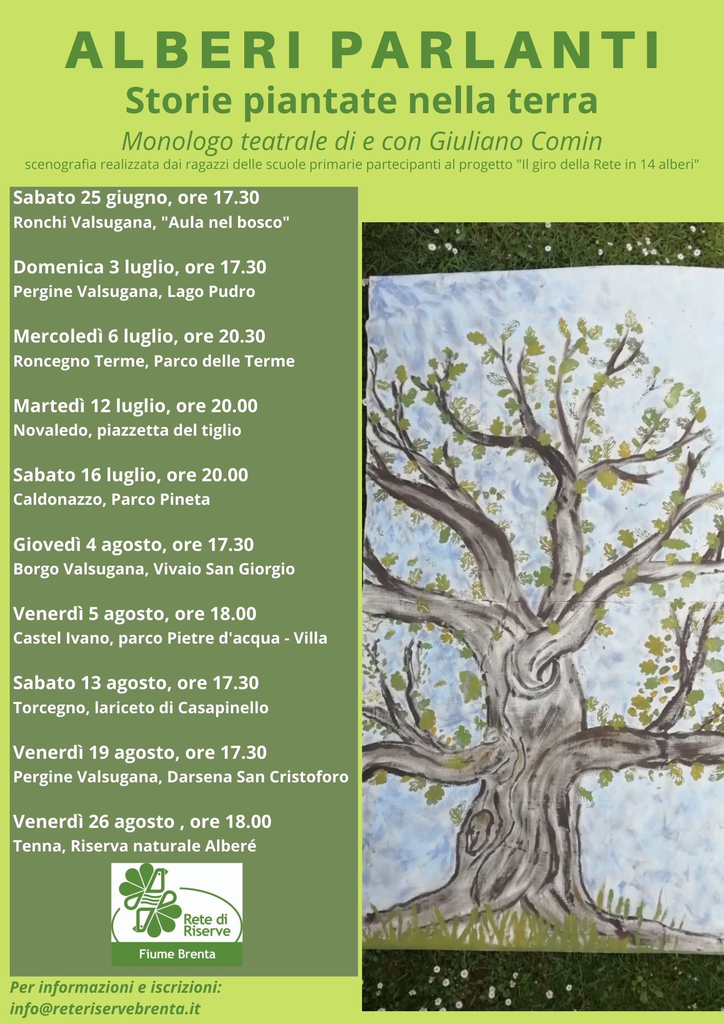 Alberi parlanti calendario al 10 giugno 2022